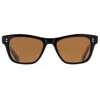 Mr Leight Damone S Polarized Mojave Brown Premium Glass Square Unisex Sunglasses Ml2048 Bk-gm/mojbrn Plr 51 In Black