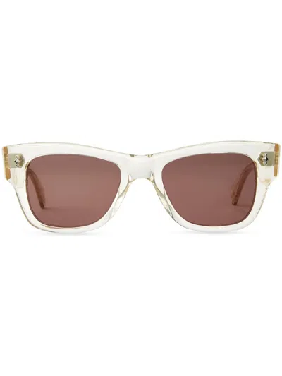 Mr Leight Duke Sunglasses In White