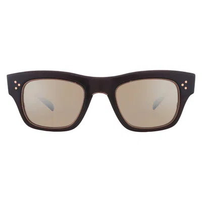 Mr Leight Mr. Leight Go S Gold/smokey Glass Polar Square Sunglasses Ml2006 Cgnac-cg/smkyglssplr 48 In Brown