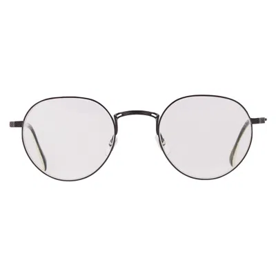 Mr Leight Mr. Leight Hachi C Demo Round Unisex Eyeglasses Ml3010 Mbk-hrn 46 In Metallic