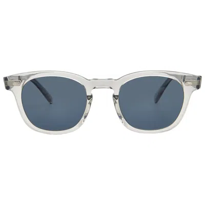 Mr Leight Hanalei S Bluie Opal Oval Sunglasses Ml2022 Grystn-plt/bluopl 45 In Transparent