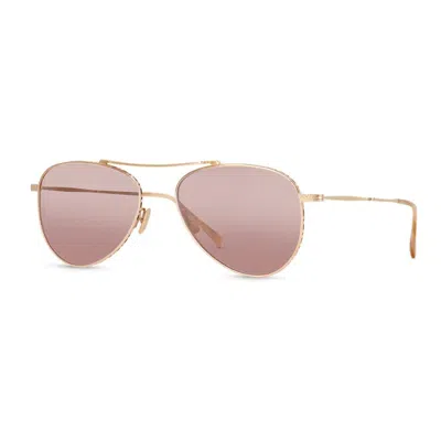 Mr Leight Mr. Leight Ichi S Lotus Gradient Pilot Unisex Sunglasses Ml4006 18krg-mnstn/lotsgrd 54 In Gold
