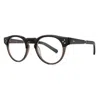 Mr Leight Mr. Leight Kennedy C Demo Round Unisex Eyeglasses Ml1017 Stol-gm 46 In Black