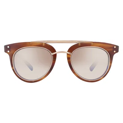 Mr Leight Mr. Leight Laurel Sl Round Sunglasses Ml2001 Bw-12kwg/cyn 50 In Brown