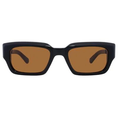 Mr Leight Mr. Leight Maverick S Mojave Brown Rectangular Unisex Sunglasses Ml2037 Bk-pw/sfmojbrn 51