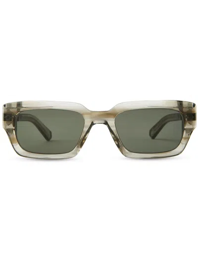 Mr Leight Maverick S Rectangle-frame Sunglasses In Brown