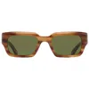 Mr Leight Maverick S Semi-flat Boxwood Rectangular Sunglasses Ml2037 Maca-atg/sfboxgrn 51 In Brown