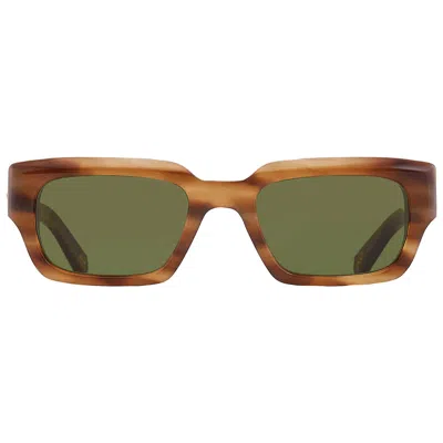 Mr Leight Maverick S Semi-flat Boxwood Rectangular Sunglasses Ml2037 Maca-atg/sfboxgrn 51 In Brown