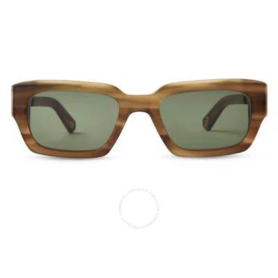 Mr Leight Mr. Leight Maverick S Semi-flat Boxwood Rectangular Sunglasses Ml2037 Maca-atg/sfboxgrn 51 In Green