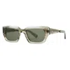 Mr Leight Mr. Leight Maverick S Semi-flat Pure G15 Rectangular Unisex Sunglasses Ml2037 Cstgry-pw/sfpg15 51 In Brown