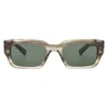 Mr Leight Maverick S Semi-flat Pure G15 Rectangular Unisex Sunglasses Ml2037 Cstgry-pw/sfpg15 51 In Green