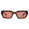 Mr Leight Maverick S Semi-flat Tahitian Rectangular Unisex Sunglasses Ml2037 Hkt-atg/sftahr 51 In Brown