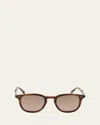 Mr Leight Men's Coopers Acetate And Metal Square Sunglasses In Moth Tortoise