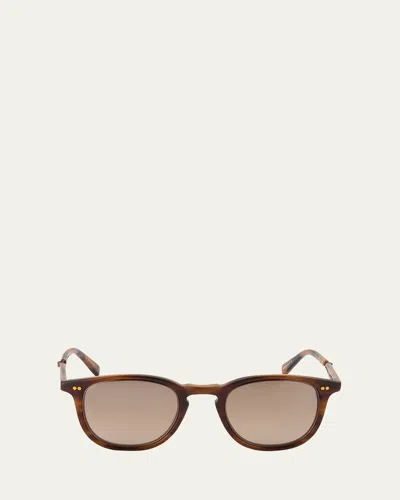 Mr Leight Men's Coopers Acetate And Metal Square Sunglasses In Moth Tortoise