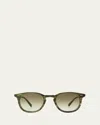 Mr Leight Men's Coopers S Semi-square Sunglasses In Kelp