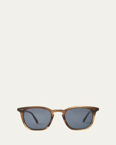 Mr Leight Men's Getty Ii Acetate Square Sunglasses In Orange