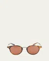 Mr Leight Men's Marmont Combo Round Sunglasses In Multi