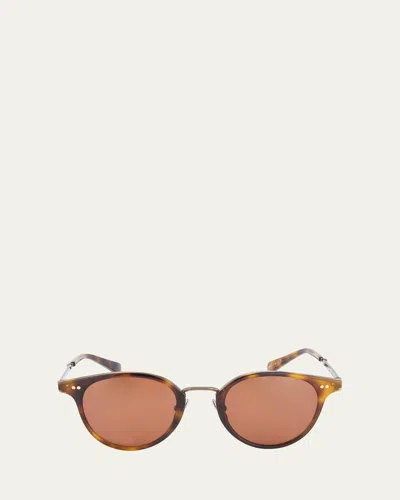 Mr Leight Men's Marmont Combo Round Sunglasses In Multi