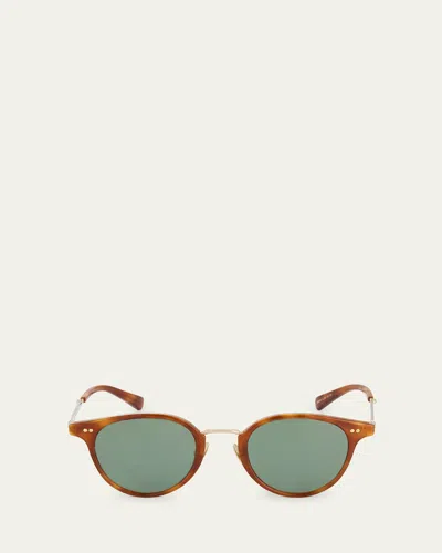 Mr Leight Men's Marmont Combo S Round Sunglasses In Green