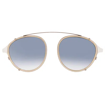 Mr Leight Mulholland Al Alpine Oval Unisex Sunglass Clip Ml5001 Smt-plt/alp 45 In Blue