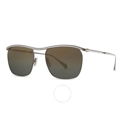 Mr Leight Mr. Leight Owsley S Chancery Gold Metallic Irregular Unisex Sunglasses Ml4027 Atg/changmet 53