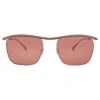 Mr Leight Owsley S Tahitian Rose Irregular Unisex Sunglasses Ml4027 12kg/tahr 53 In Brown
