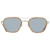 Mr Leight Price S Pure Blue Pilot Titanium Sunglasses Ml4026 Top-12kg/pblu 49 In Gold