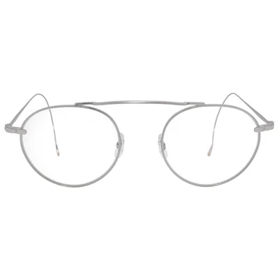 Mr Leight Mr. Leight Rei C Demo Oval Eyeglasses Ml3007 Antplt 48 In Silver
