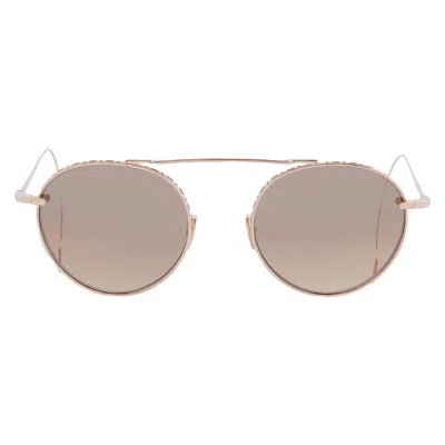 Mr Leight Mr. Leight Rei S Smokey Round Sunglasses Ml4007 12kwg/smky 49 In Brown