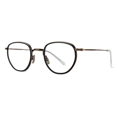 Mr Leight Mr. Leight Roku C Demo Oversized Unisex Eyeglasses Ml3009 Mbk-atg 46 In Brown