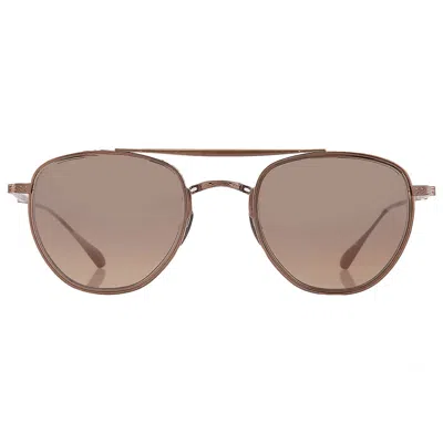 Mr Leight Roku Ii S Smokey Pilot Titanium Sunglasses Ml4015 Bbz-pyr/smky 48 In Gold