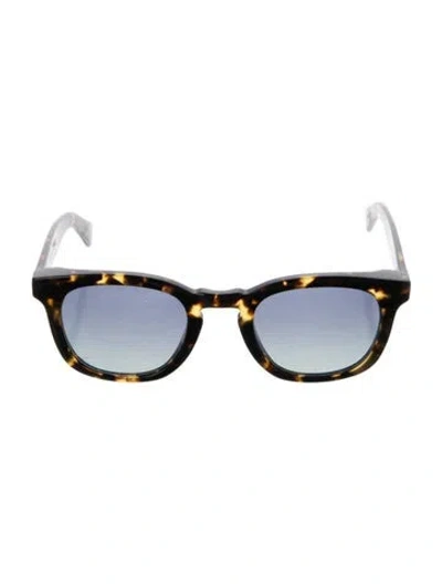 Pre-owned Mr Leight Round Gradient Sunglasses In Brown