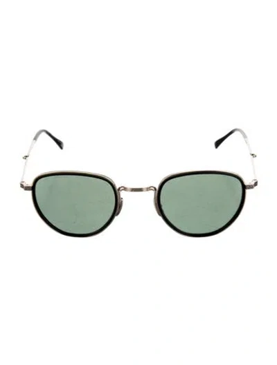 Pre-owned Mr Leight Round Tinted Sunglasses In Gold