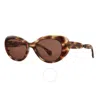 Mr Leight Mr. Leight Selma S Molasses Cat Eye Ladies Sunglasses Ml2023 Blont/mo 50 In Tortoise