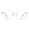 Mr Leight Mr. Leight Shi C Demo Hexagonal Unisex Eyeglasses Ml3008 12kmwg-mnstn 50 In Gold