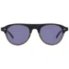 Mr Leight Stahl S Blue Opal Pilot Sunglasses Ml2021 Stol-gm/bluopl 49 In Black