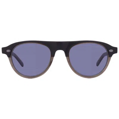Mr Leight Stahl S Blue Opal Pilot Sunglasses Ml2021 Stol-gm/bluopl 49 In Black