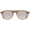 Mr Leight Stahl S Smokey Pilot Unisex Sunglasses Ml2021 Sto/smky 49 In Brown