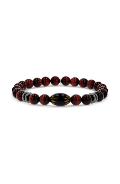 Mr Lowe By Sheryl Lowe Mr Lowe Red Tigers Eye Bead Bracelet With Hematite Accents