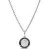 Mr Lowe By Sheryl Lowe Mr Lowe St Christopher Black Enamel Pendant On Wheat Chain Necklace