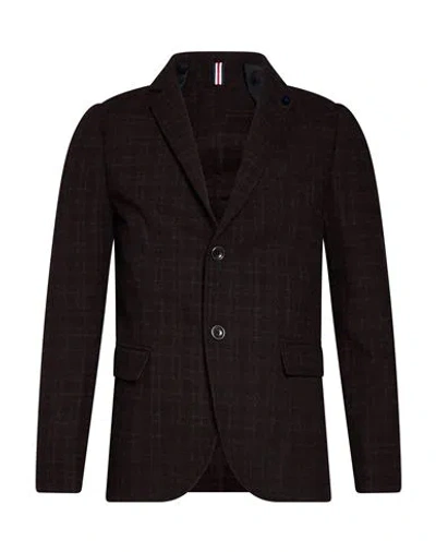Mr Massimo Rebecchi Man Blazer Dark Brown Size 34 Polyester, Wool
