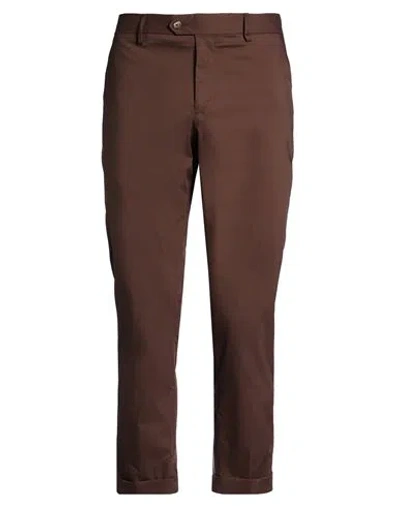 Mr Massimo Rebecchi Man Pants Chocolate Brown Size 40 Cotton, Polyamide, Elastane