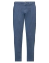 Mr Massimo Rebecchi Man Pants Navy Size 38 Cotton, Elastane In Navy Blue