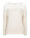 Mr Massimo Rebecchi Woman Sweater Beige Size S Acrylic, Polyamide