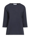 Mr Massimo Rebecchi Woman Sweatshirt Navy Blue Size M Cotton, Elastane