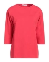 Mr Massimo Rebecchi Woman Sweatshirt Red Size M/l Cotton, Elastane In Red