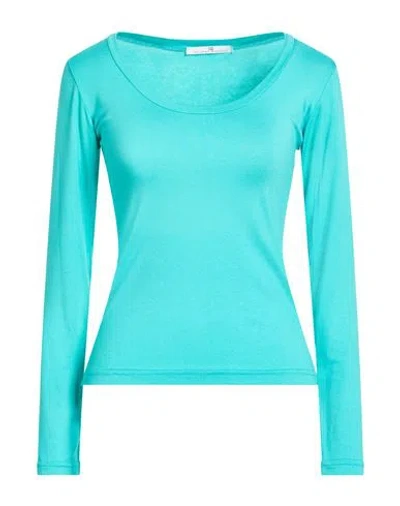 Mr Massimo Rebecchi Woman T-shirt Turquoise Size S Viscose, Elastane In Multi