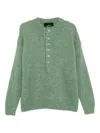 Mr Mittens Buttoned Cardigan In Green