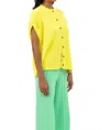 Mr Mittens Buttoned Vest In Blazing Yellow In Multi