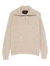 Mr Mittens Half-zip Sweater In Neutral
